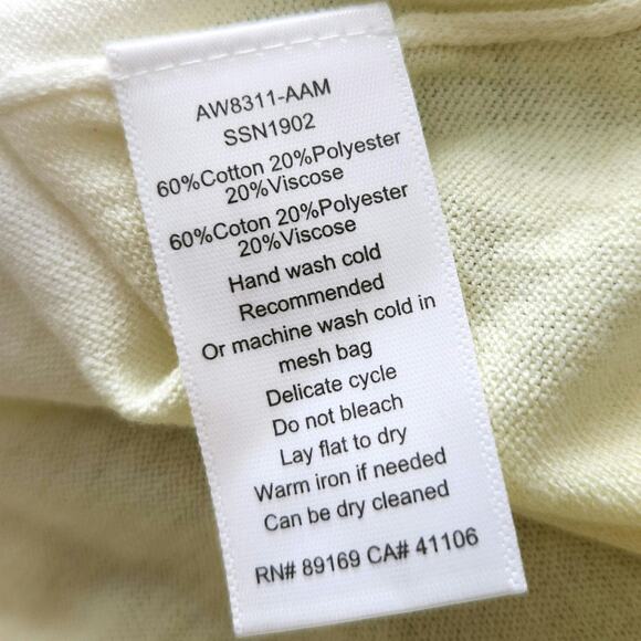 ATM Anthony Thomas Melillo Boxy Dip Dye crewneck sweater yellow ombre Size S NEW - Picture 6 of 7